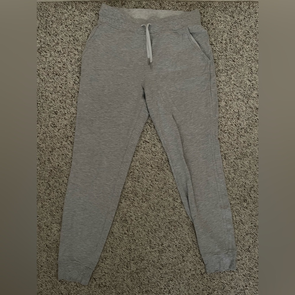 Lululemon Warm Down Jogger in Heathered Core Ultra Light Gray